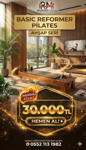 Basic Reformer Pilates aleti, profesyonel stüdyo kurmak isteyenler ve bireysel kullanıcılar için özel olarak tasarlanmış, dayanıklı ve yüksek performanslı bir pilates ekipmanıdır. Stüdyo seviyesinde üretim kalitesi sayesinde uzun ömürlü kullanım sunar, yoğun antrenmanlara uygundur. Eğitmenler ve salon sahipleri için optimize edilen bu model, hem estetik hem fonksiyonel yapısıyla fark yaratır. Türkiye’nin her yerine hızlı teslimat avantajı ile gönderim yapılır. Kurulum süreci hızlıdır ve 7 gün içinde stüdyonuzu aktif hale getirebilirsiniz. Kapıda ödeme ve kredi kartına taksit seçenekleri sayesinde yatırımınızı ertelemeden hemen başlayabilirsiniz.